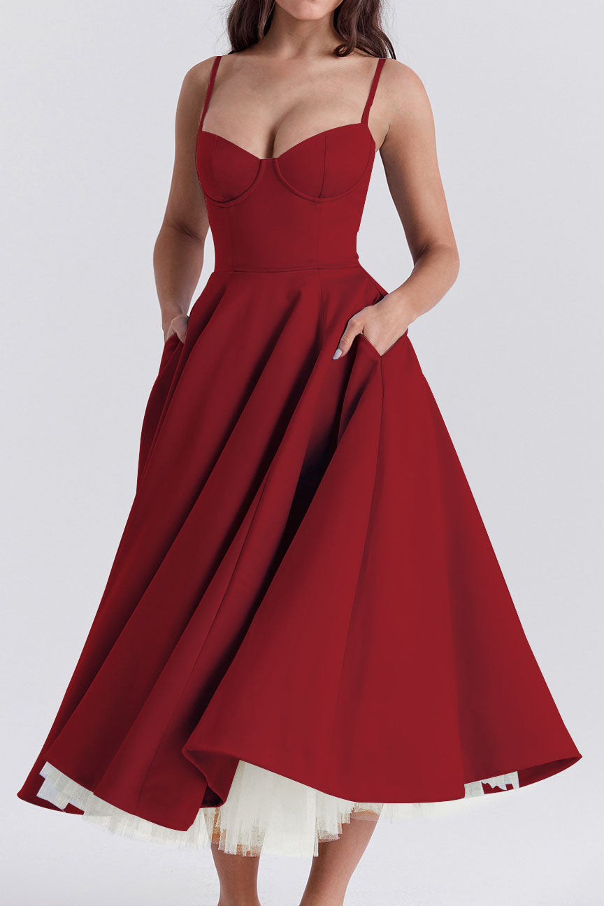 Luxury Spaghetti Strap Princess Dress Lavish Daily