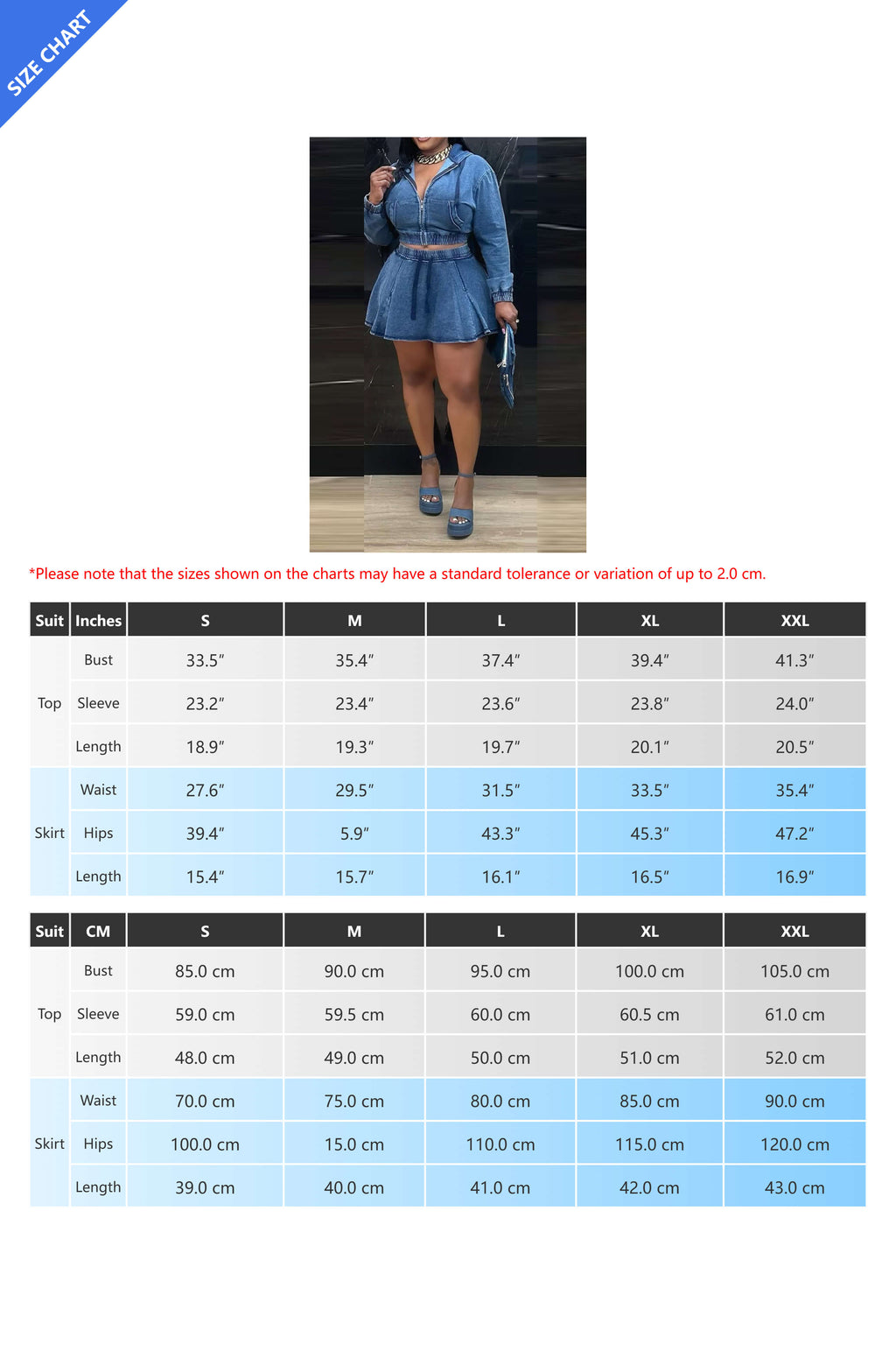 Casual Washed Denim Skirt Set Lavish Daily