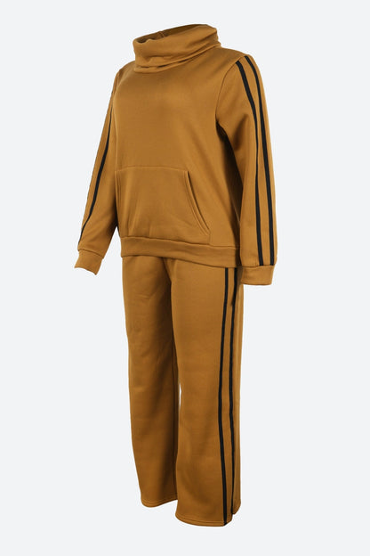 Side Stripe Sweatshirt & Pants Set Lavish Daily