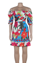 Floral Print Backless Cutout Mini Dresses Lavish Daily