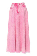Long Washed Denim Skirt Lavish Daily