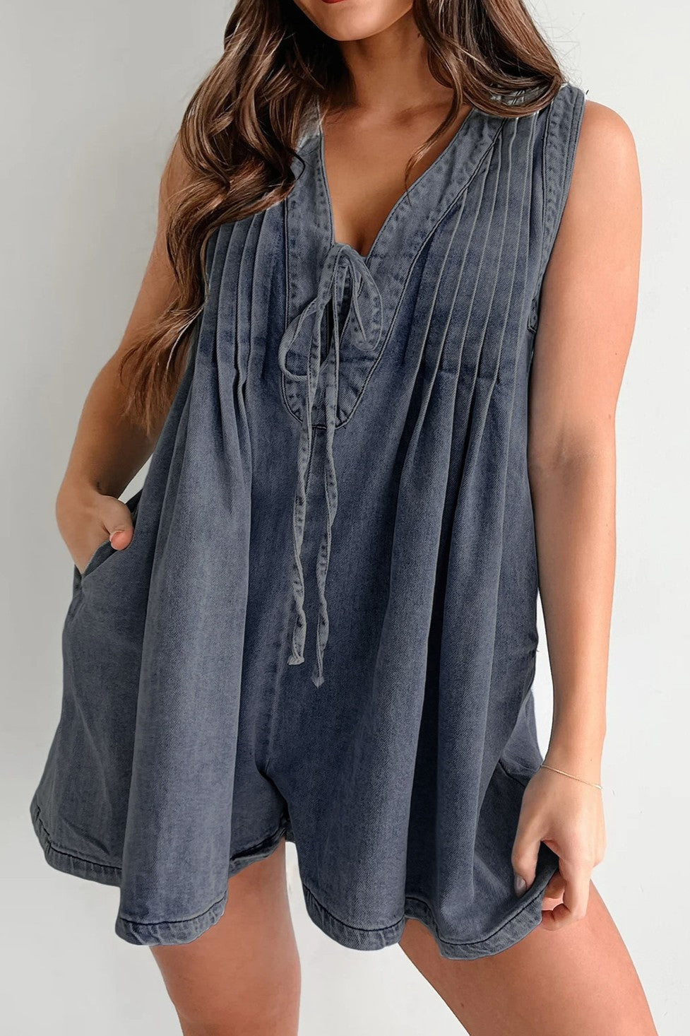 Denim Romper Lavish Daily