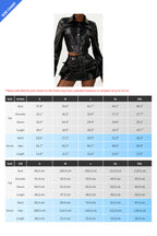 Faux Leather Stretch Button Top Skort Set Lavish Daily