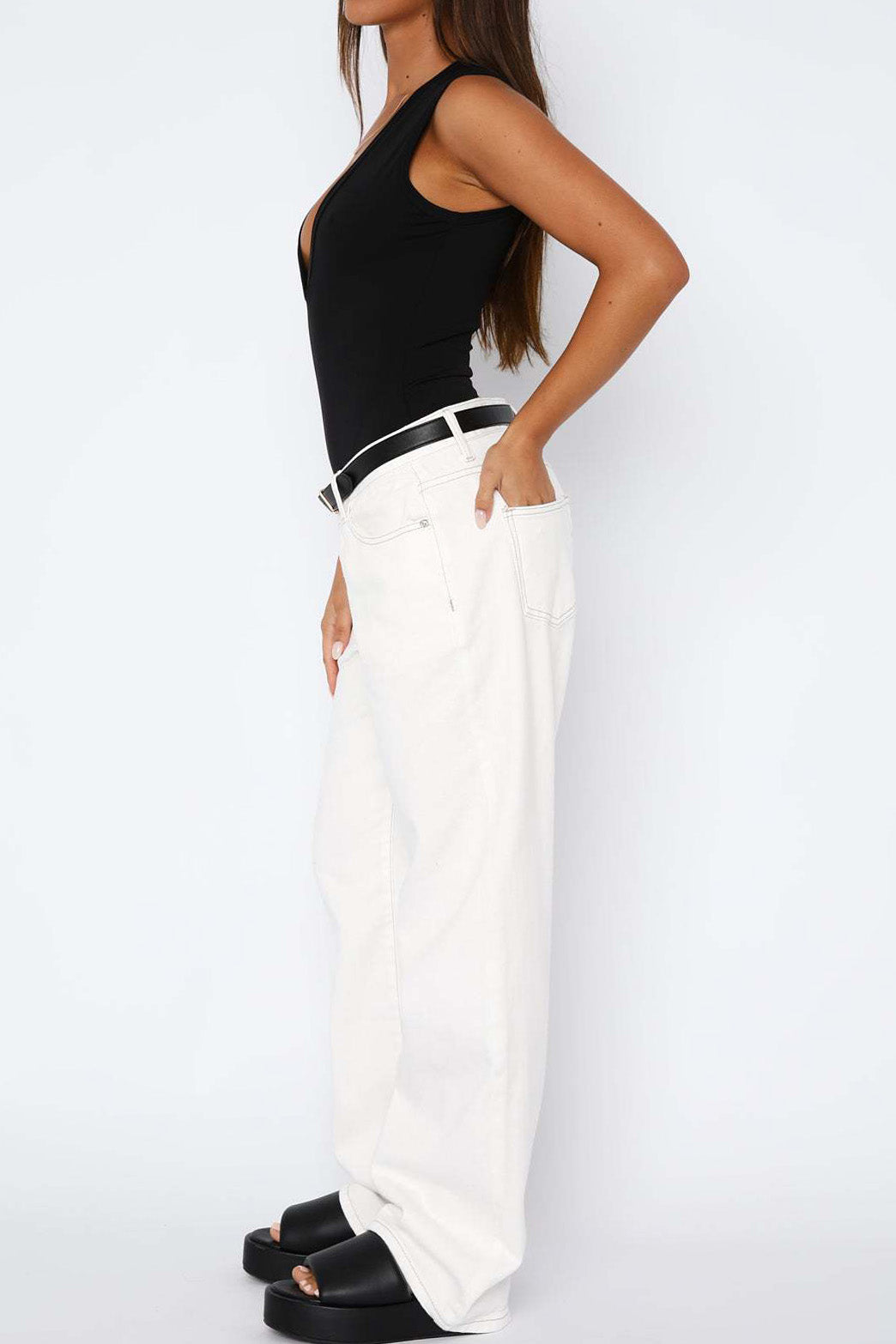 Low Rise Wide Leg Jeans Lavish Daily