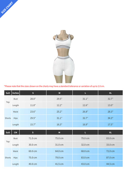 Contour Piping Biker Short Set Lavish Daily
