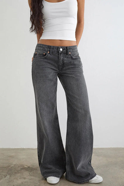 Low Rise Relaxed Wide Leg Jeans Lavish Daily