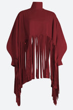 Plus Size Fringe Poncho Lavish Daily