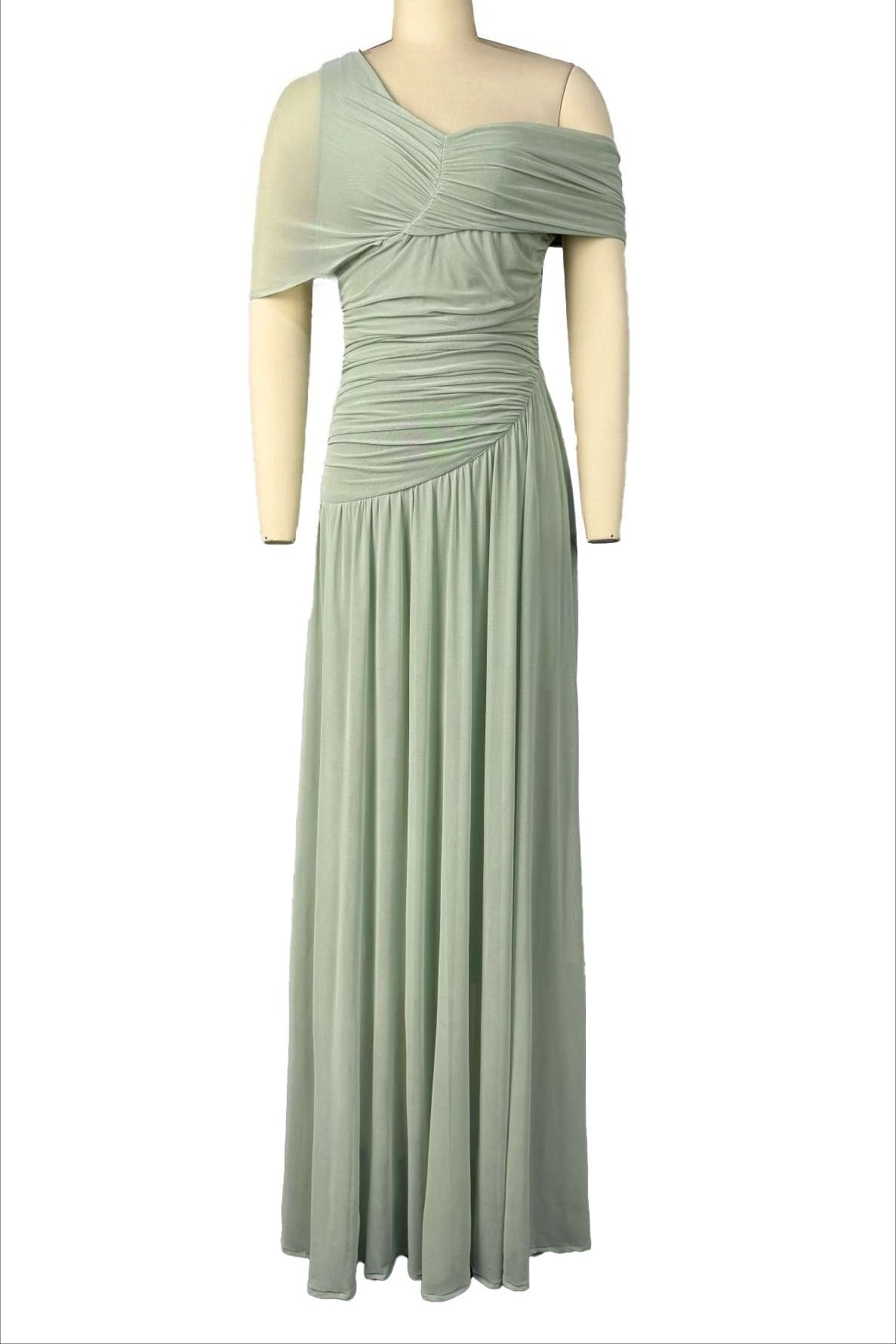 Asymmetrical Ruched Corset Maxi Dress Lavish Daily