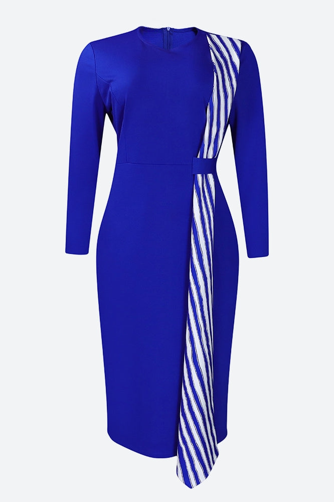 Print Hip Wrap Dress Lavish Daily