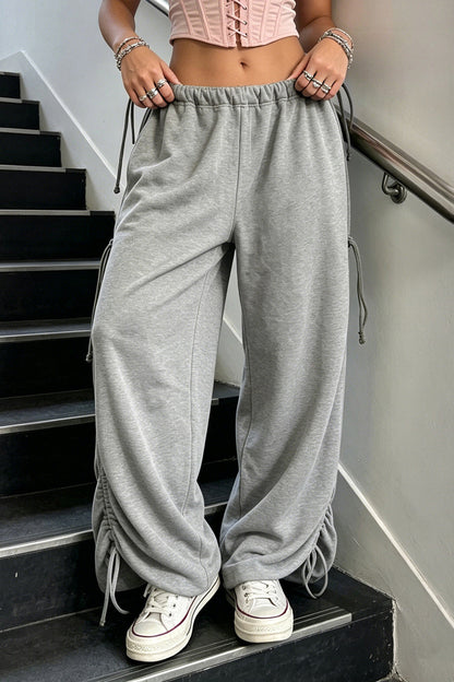 Adjustable Drawstring Baggy Parachute Pants Lavish Daily