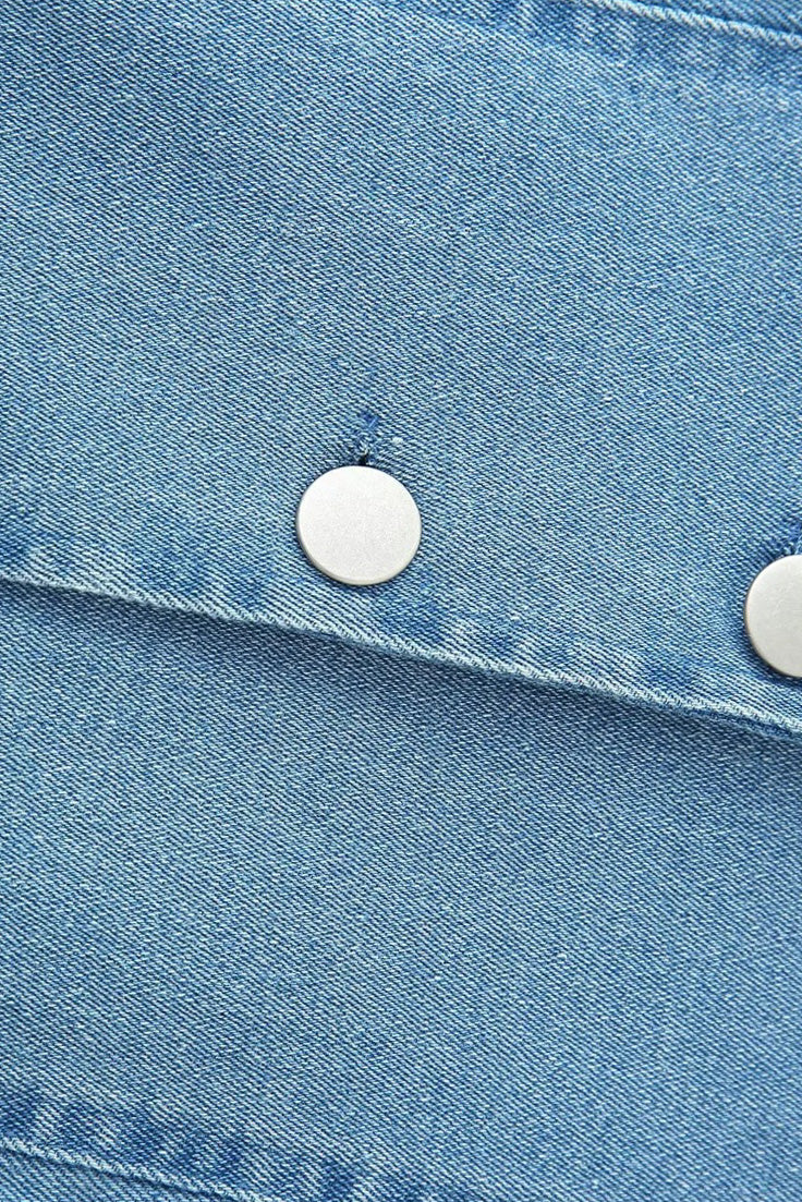 Slim Light Blue Denim Button Maxi Dress Lavish Daily