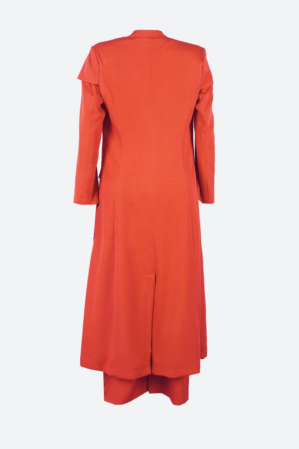 Solid Color Notch Lapel Long Suit Two-Piece Set Lavish Daily