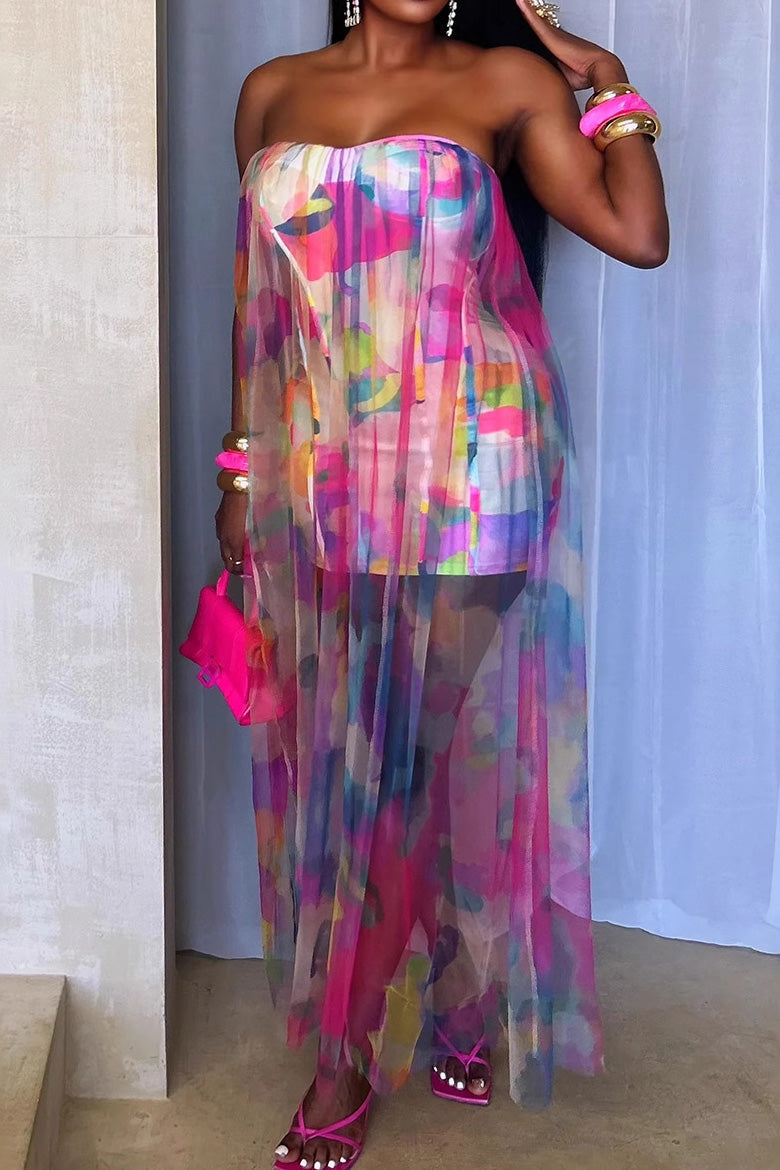 Sheer Mesh Panel Bodycon Dress Lavish Daily