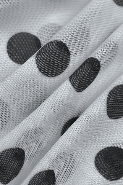Off-Shoulder Polka Dot Ruched Maxi Dress Lavish Daily