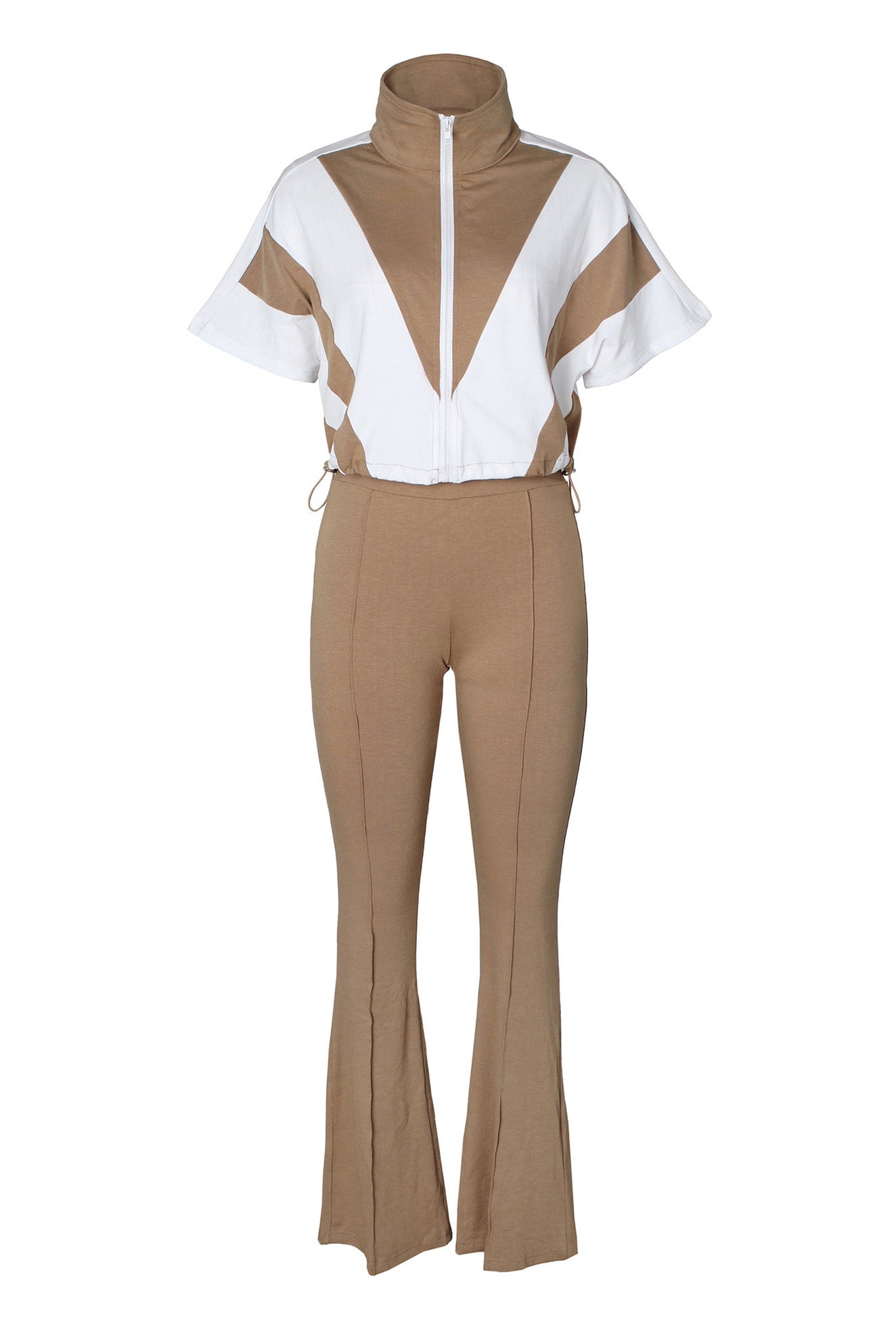 Elastic Waist Colorblock Sport 2-Piece Set Lavish Daily