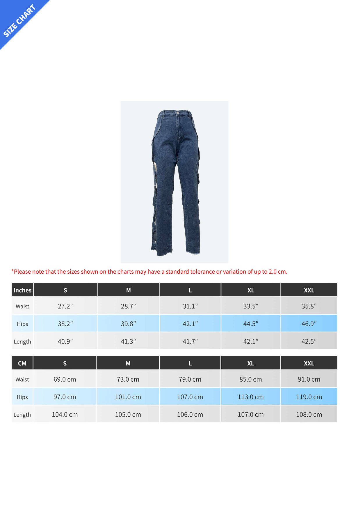 High-Waist Cut-out Jeans Lavish Daily