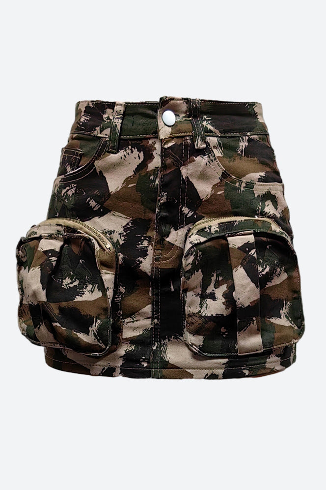 Cargo Pocket Mini Skirt Lavish Daily