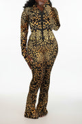 Leopard Print Bodycon Two Piece Set Lavish Daily