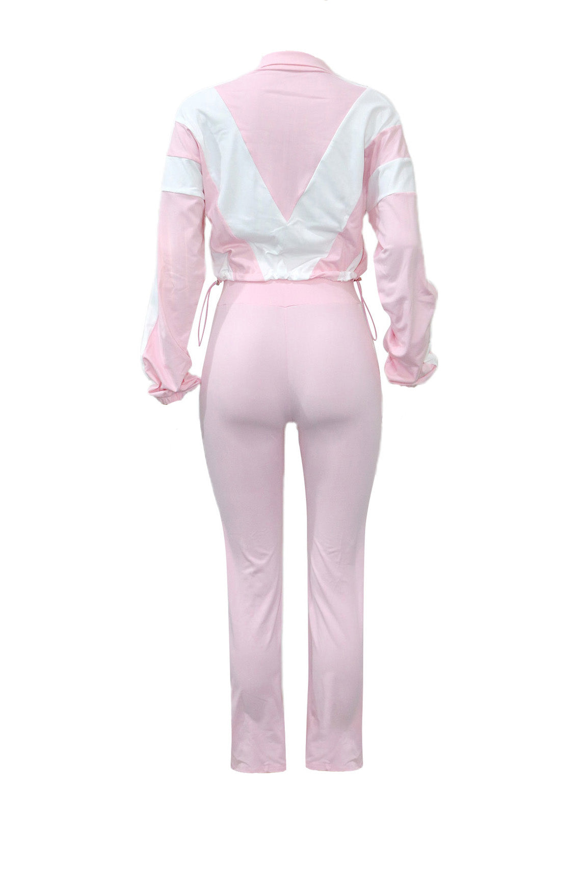 Sporty Color Block 2-Piece Tracksuit Lavish Daily