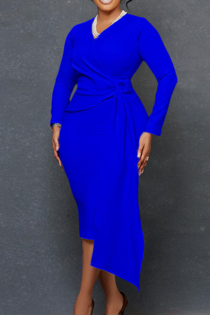 Side Knot Bodycon Dress Lavish Daily