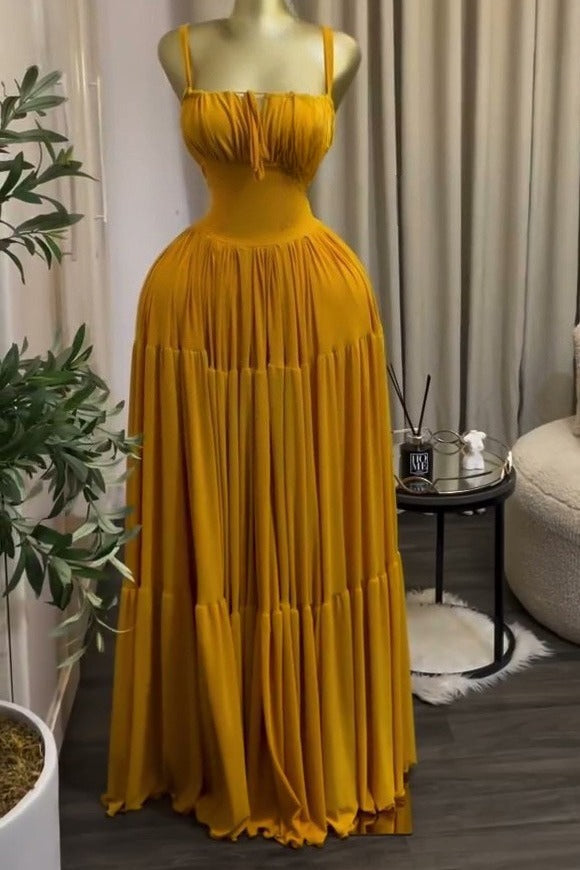 Strappy Tiered Maxi Dress Lavish Daily