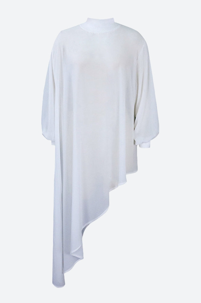 Asymmetrical Hem Shirt Dress Lavish Daily