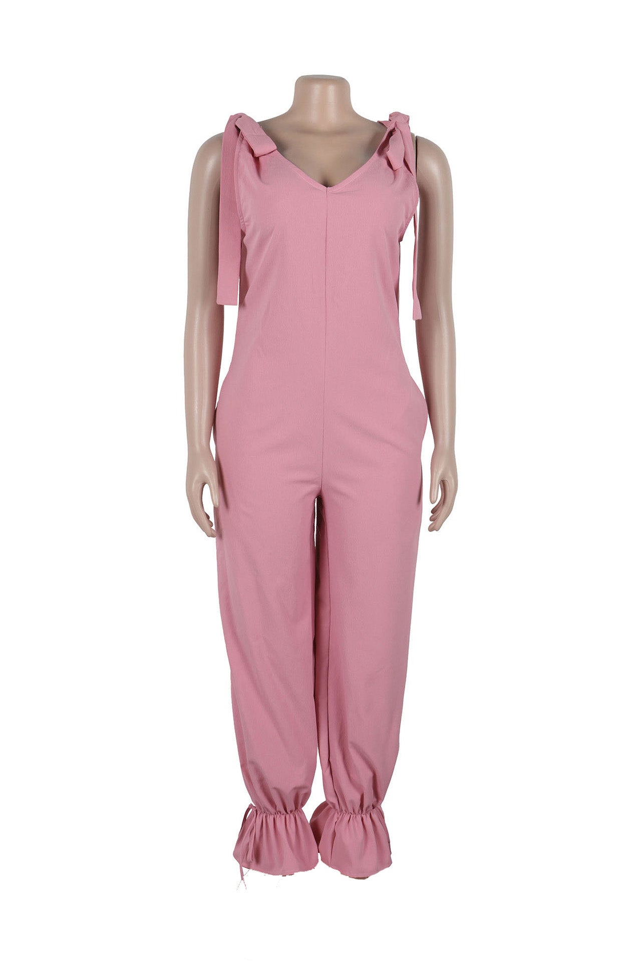Bandage Casual Style Loose Jumpsuit Lavish Daily
