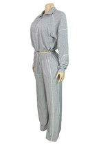 Half-Zip Sweatshirt & Wide Leg Pants Set Lavish Daily