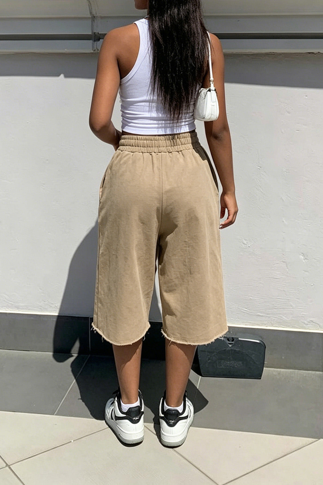Vintage Wash Raw Hem Baggy Sweat Shorts Lavish Daily