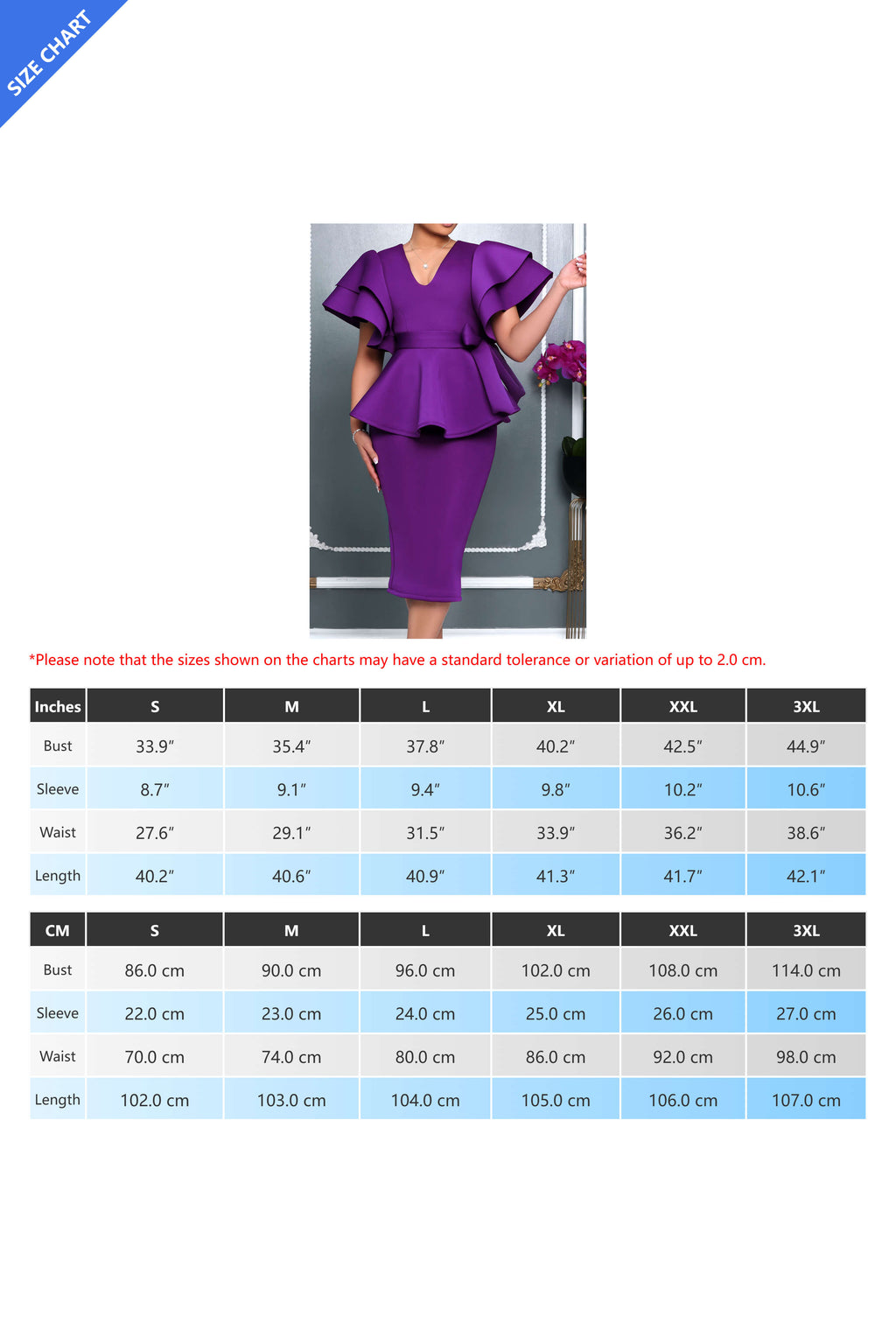 V-Neck Peplum Midi Dress Lavish Daily