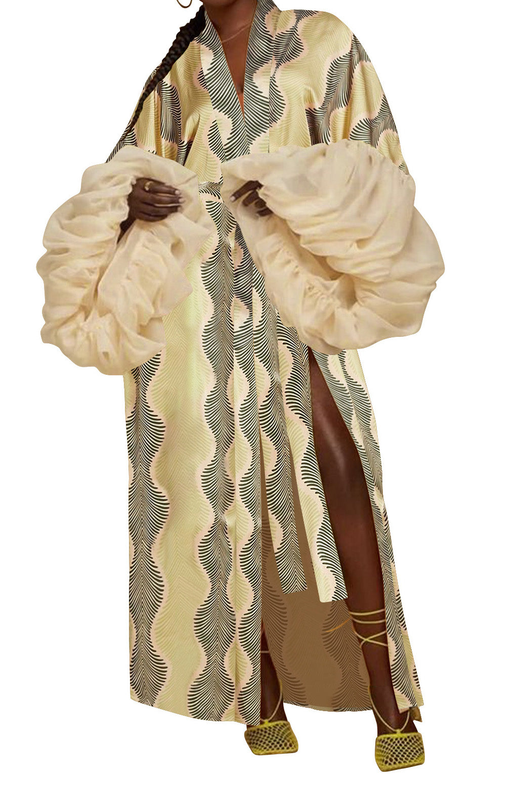 Elegant Resort Maxi Dress & Statement Sleeves Lavish Daily