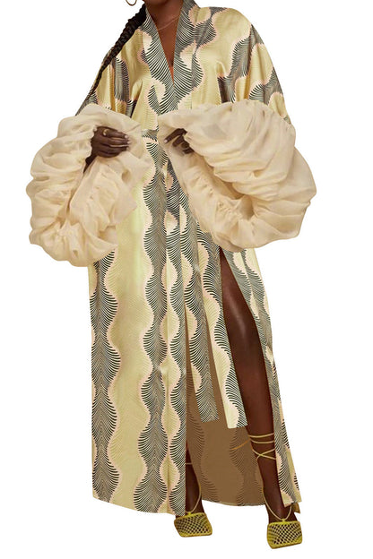 Elegant Resort Maxi Dress & Statement Sleeves Lavish Daily