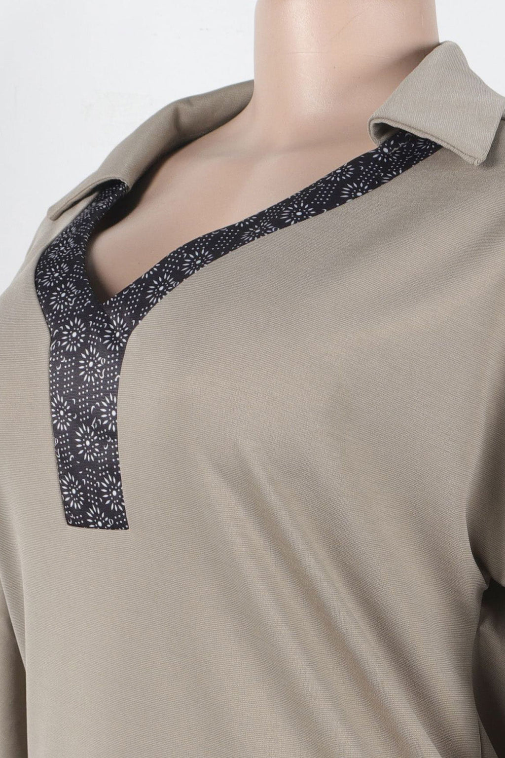 V-Neck Long Sleeve Stretch Fitted Two-Piece Set Lavish Daily