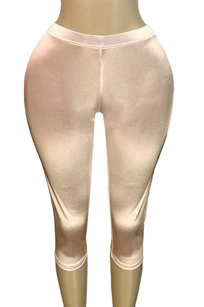 Stretch Satin Capri Pants Lavish Daily