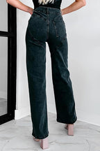 Washed Denim Rhinestone Cutout Jeans Lavish Daily