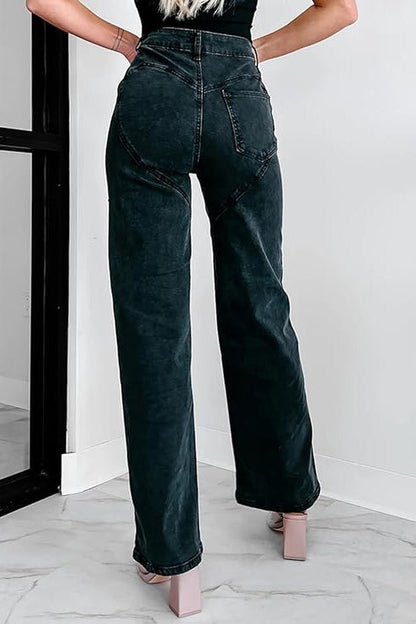 Washed Denim Rhinestone Cutout Jeans Lavish Daily