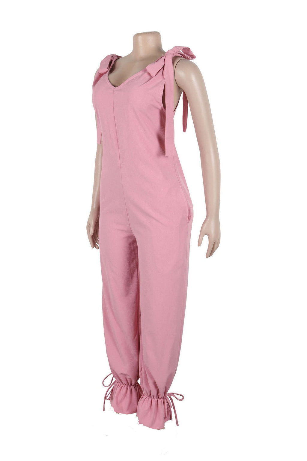 Bandage Casual Style Loose Jumpsuit Lavish Daily