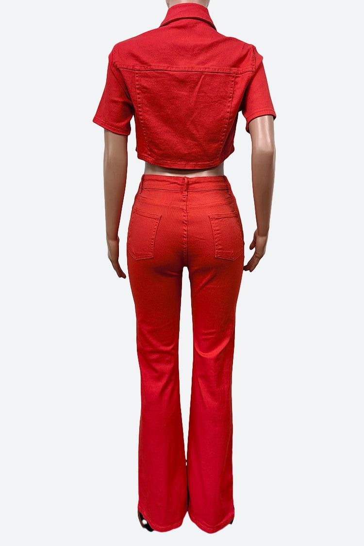 Denim Two Piece Set Lavish Daily