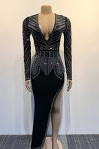 V Neck Mesh See Through Party Dress Lavish Daily
