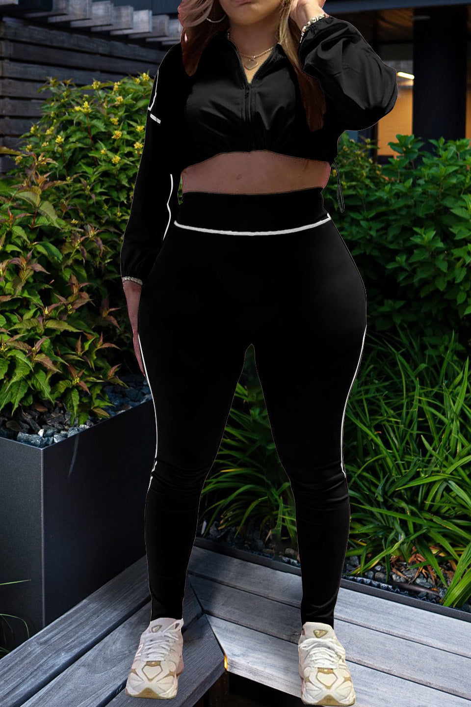 Elastic Waist Slim Fit 2-Piece Set Lavish Daily