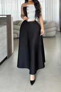 Colorblock Tube Top and A-Line Skirt Set Lavish Daily