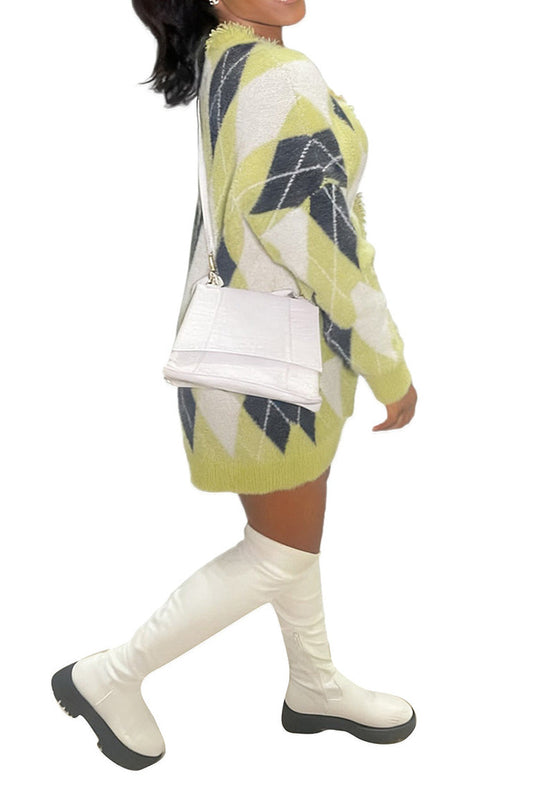 Casual Knit Mid-Length Cardigan Lavish Daily