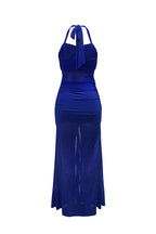 Mesh Sleeveless Tie Slit Dress Lavish Daily