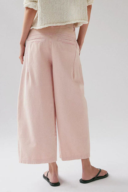 Cropped Wide-Leg Jeans Lavish Daily