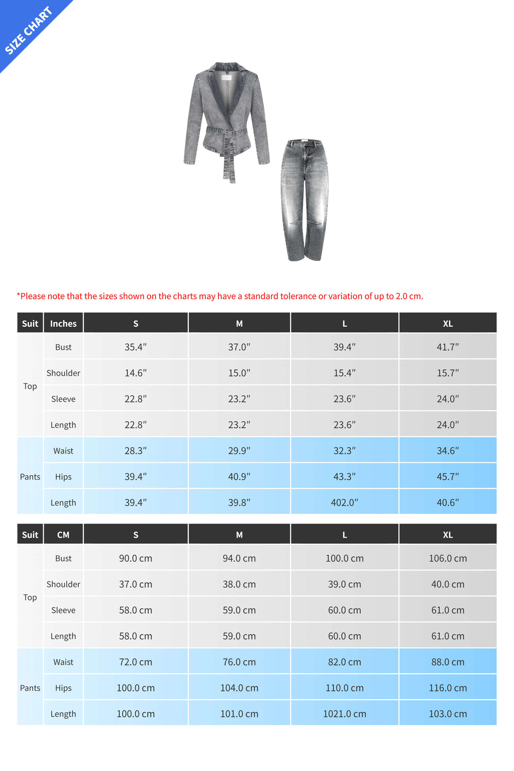 Denim Belted Jacket & Washed Mid Rise Jeans Set Lavish Daily