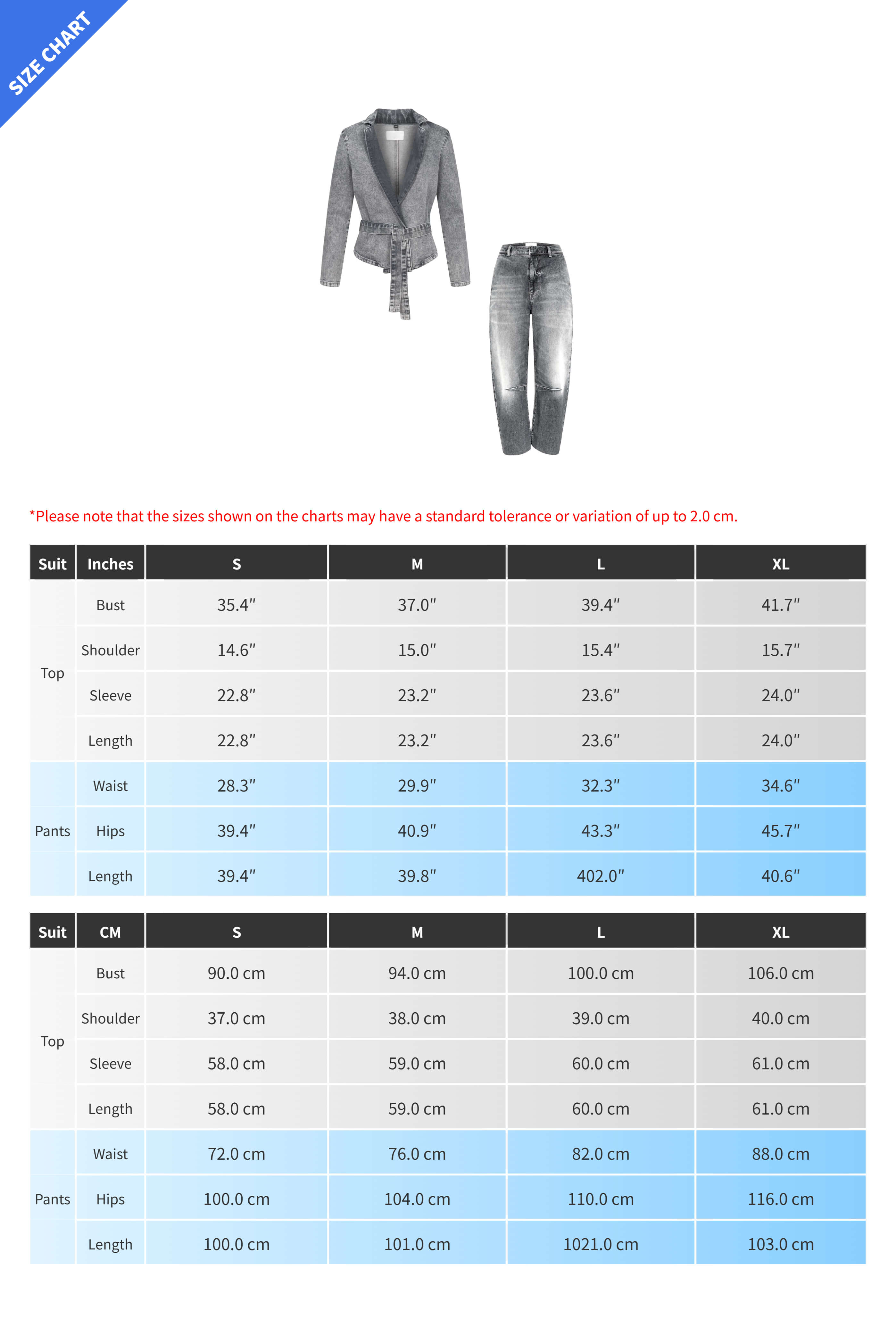 Denim Belted Jacket & Washed Mid Rise Jeans Set Lavish Daily