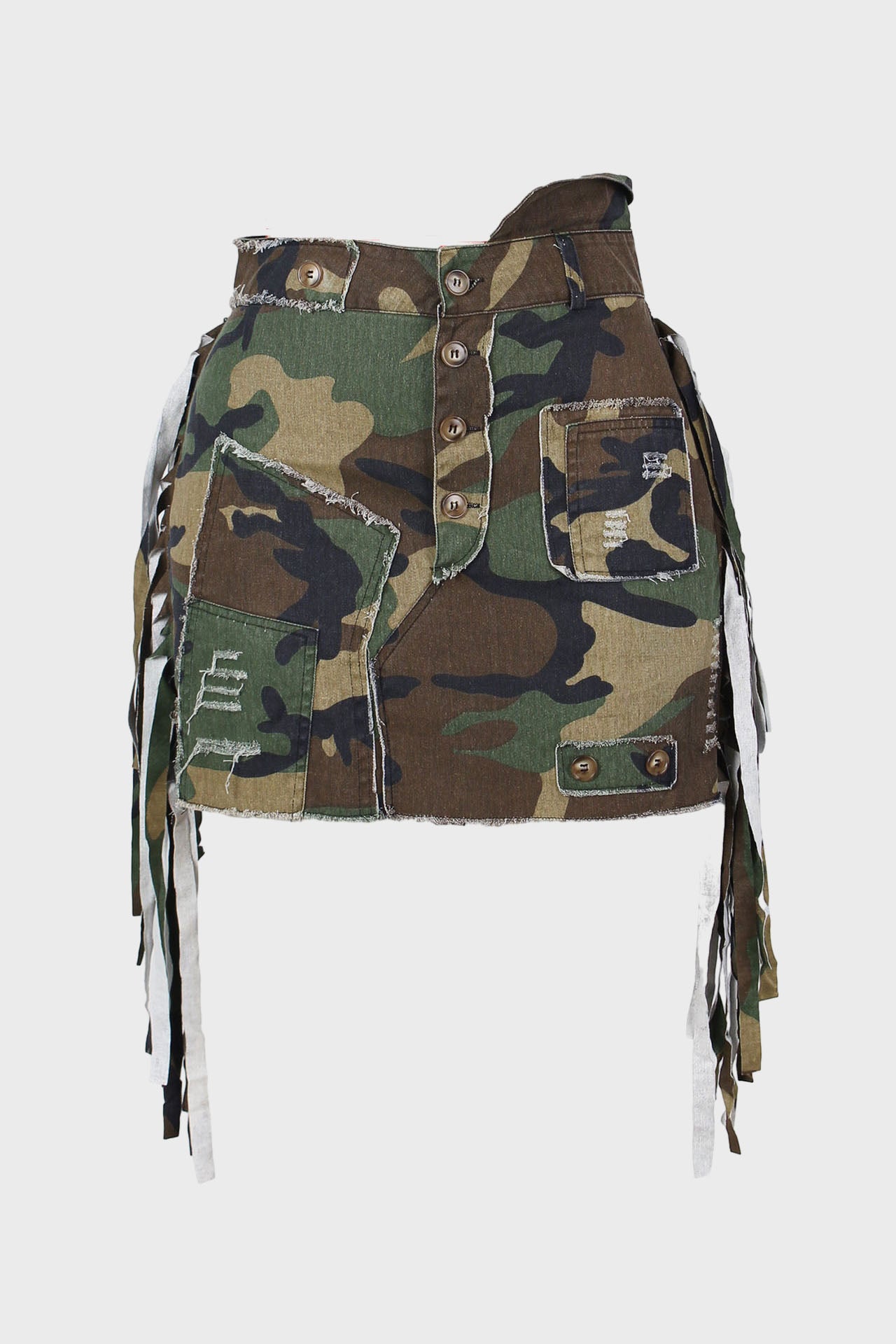 Camouflage Tassel Skirt Lavish Daily