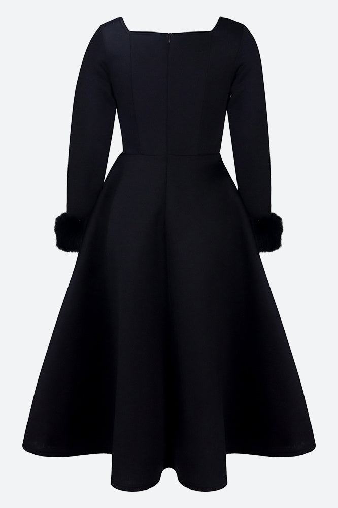 Long Sleeve Square Neck Maxi Dresses Lavish Daily