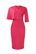 Elegant Ruffle Overlay Bodycon Midi Dress Lavish Daily