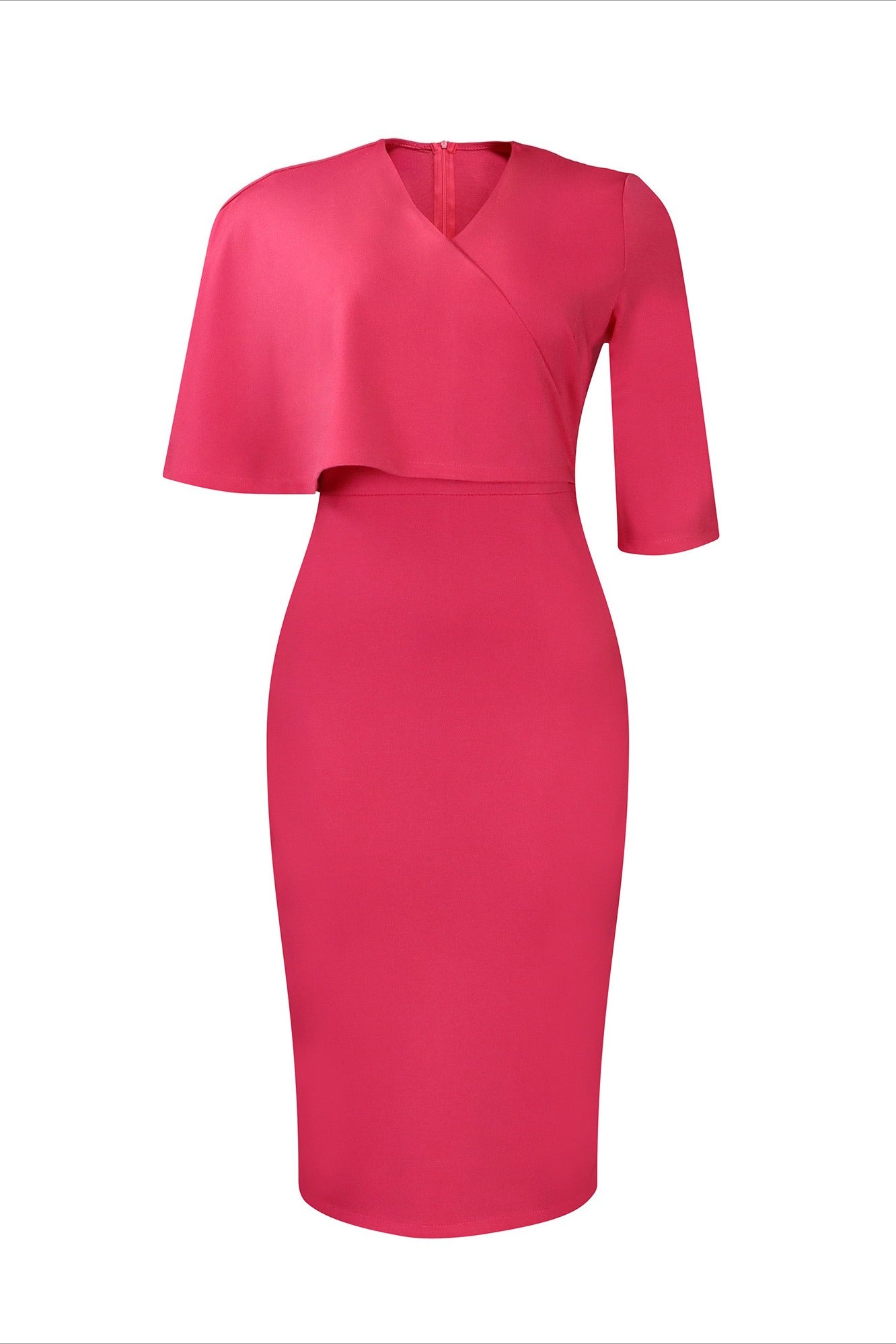 Elegant Ruffle Overlay Bodycon Midi Dress Lavish Daily
